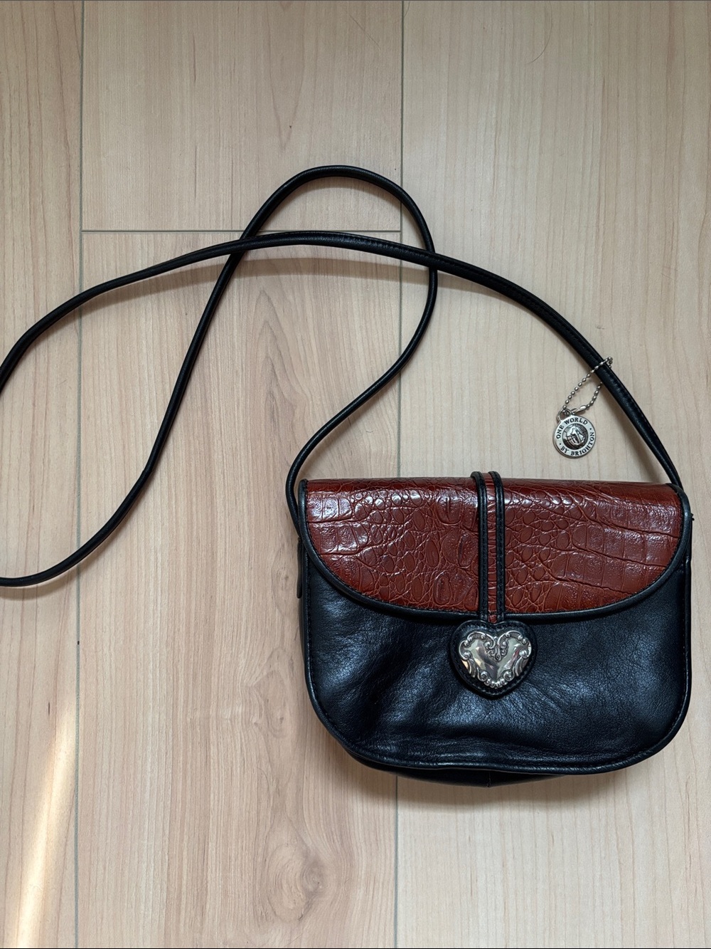 Brighton One World Leather Crossbody Western Bag/ Purse